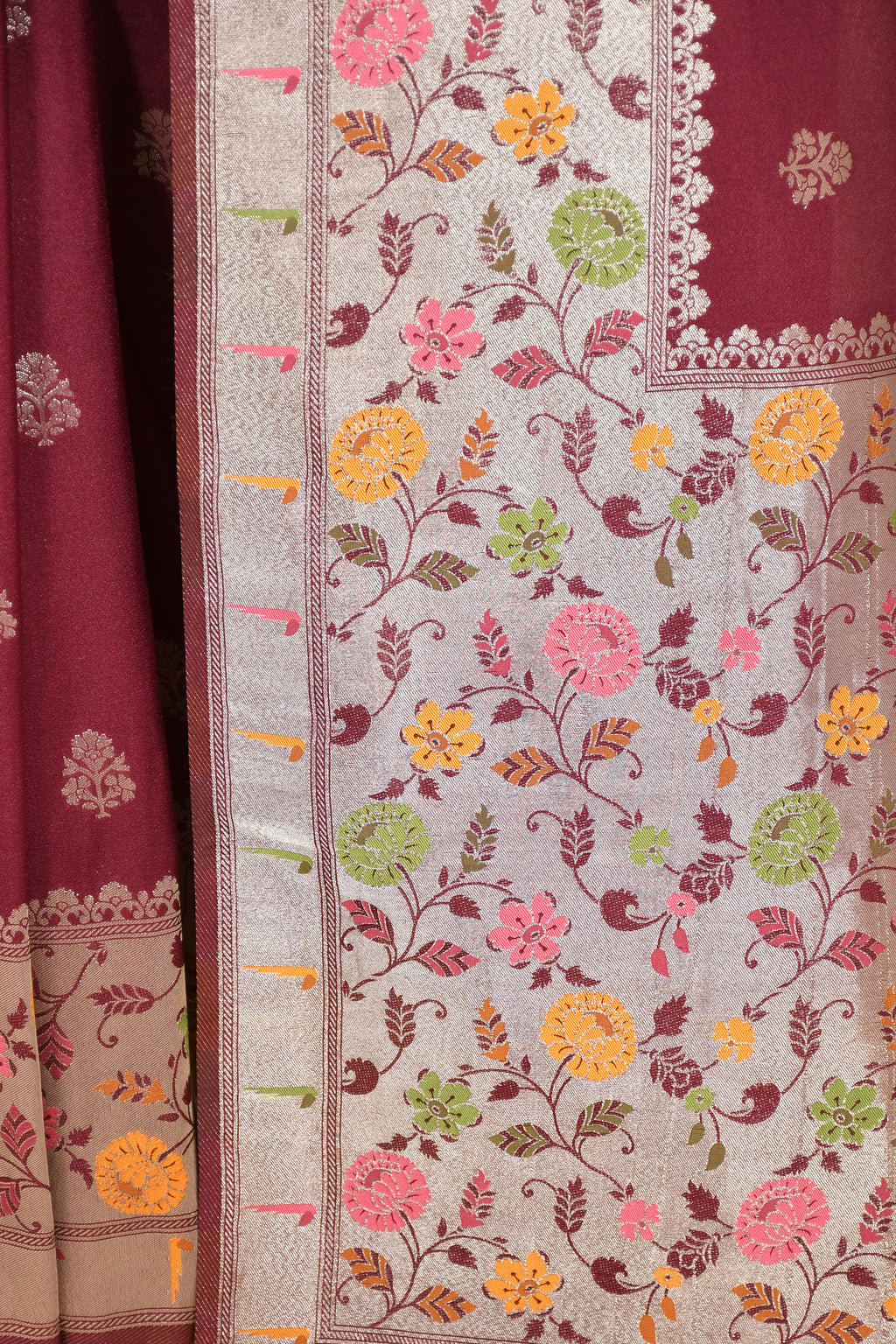 Red Banarasi Organza Silk Saree