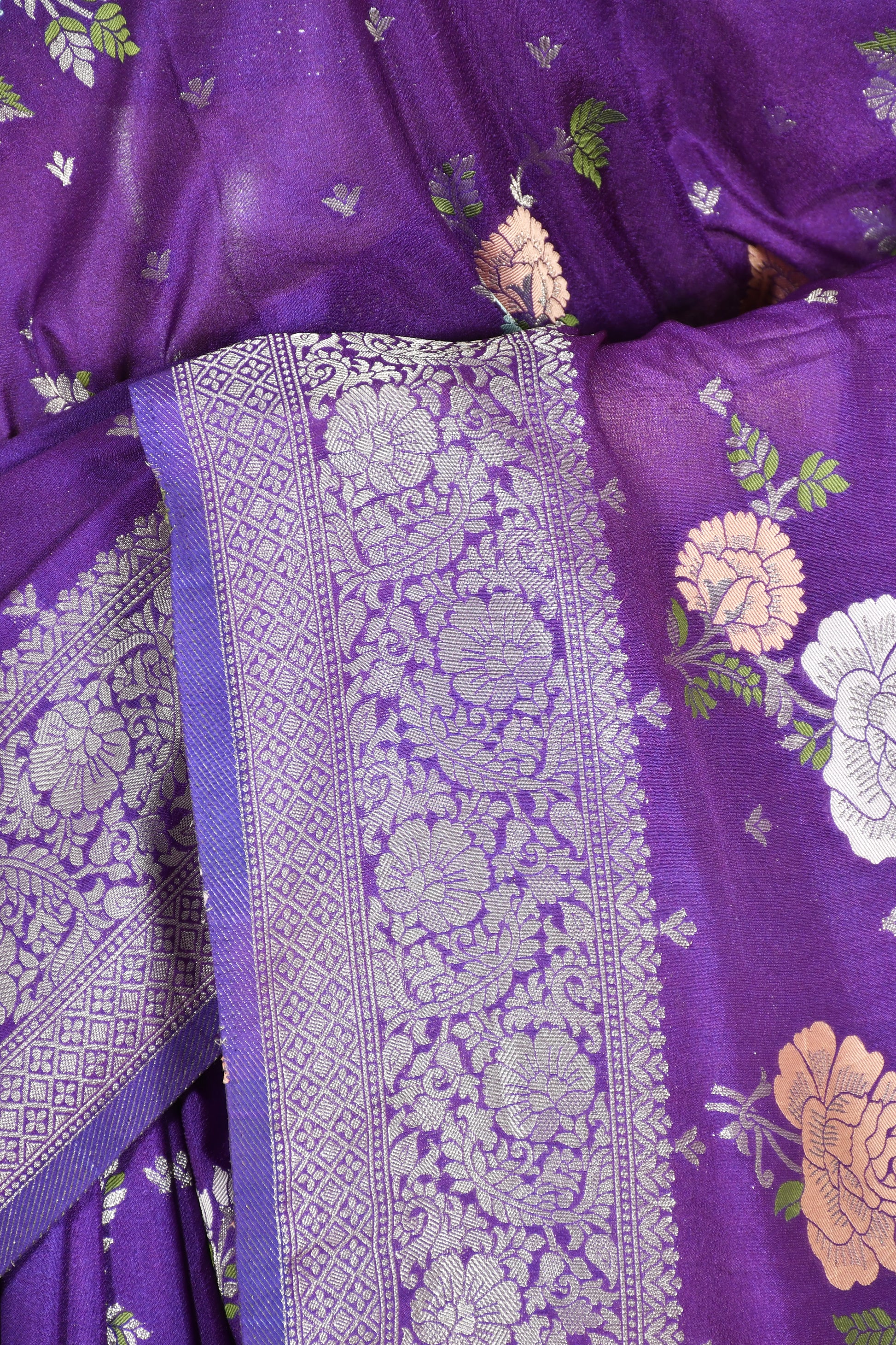 Blue Pure Katan Silk Saree