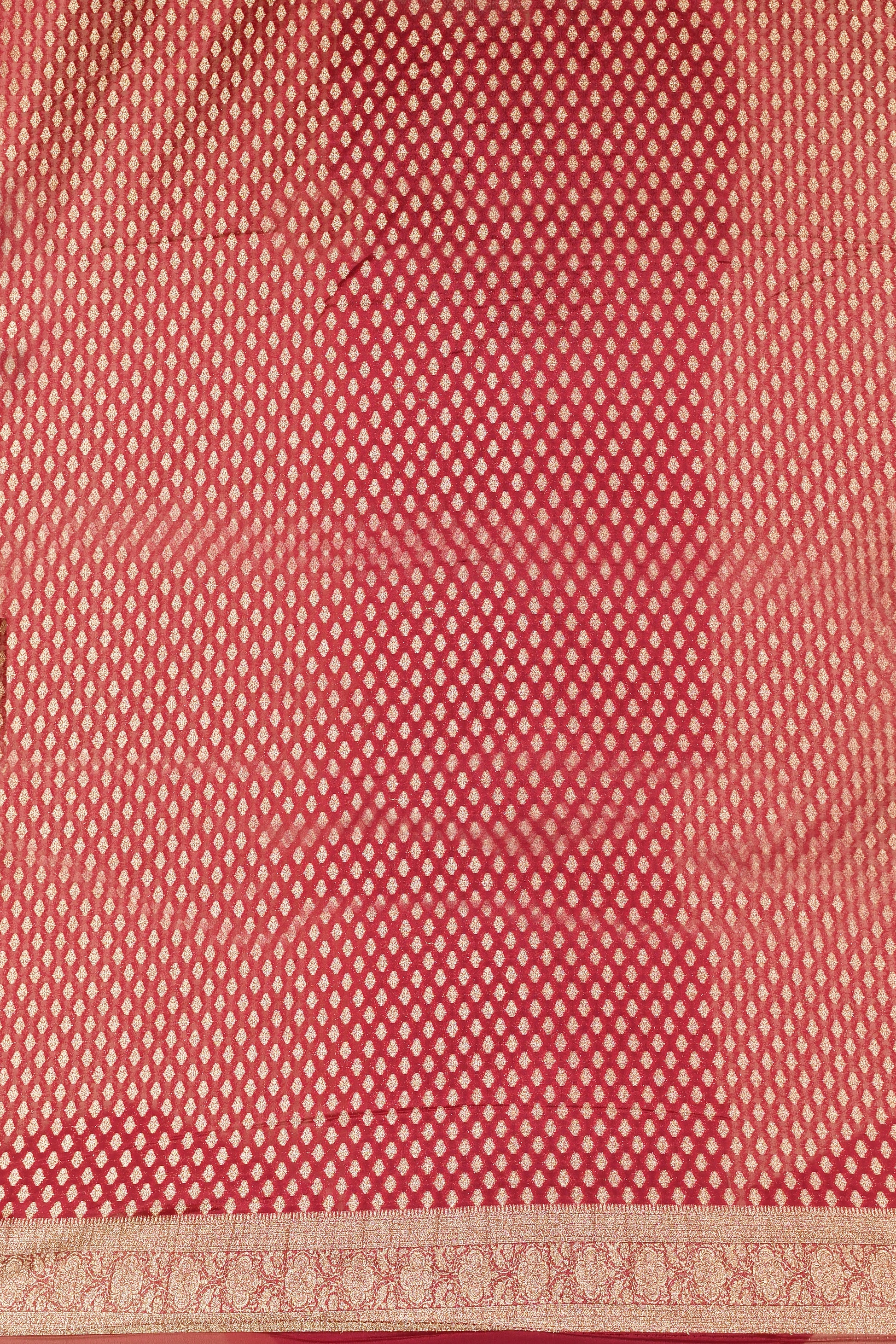 Red Banarasi Rangkaat Saree