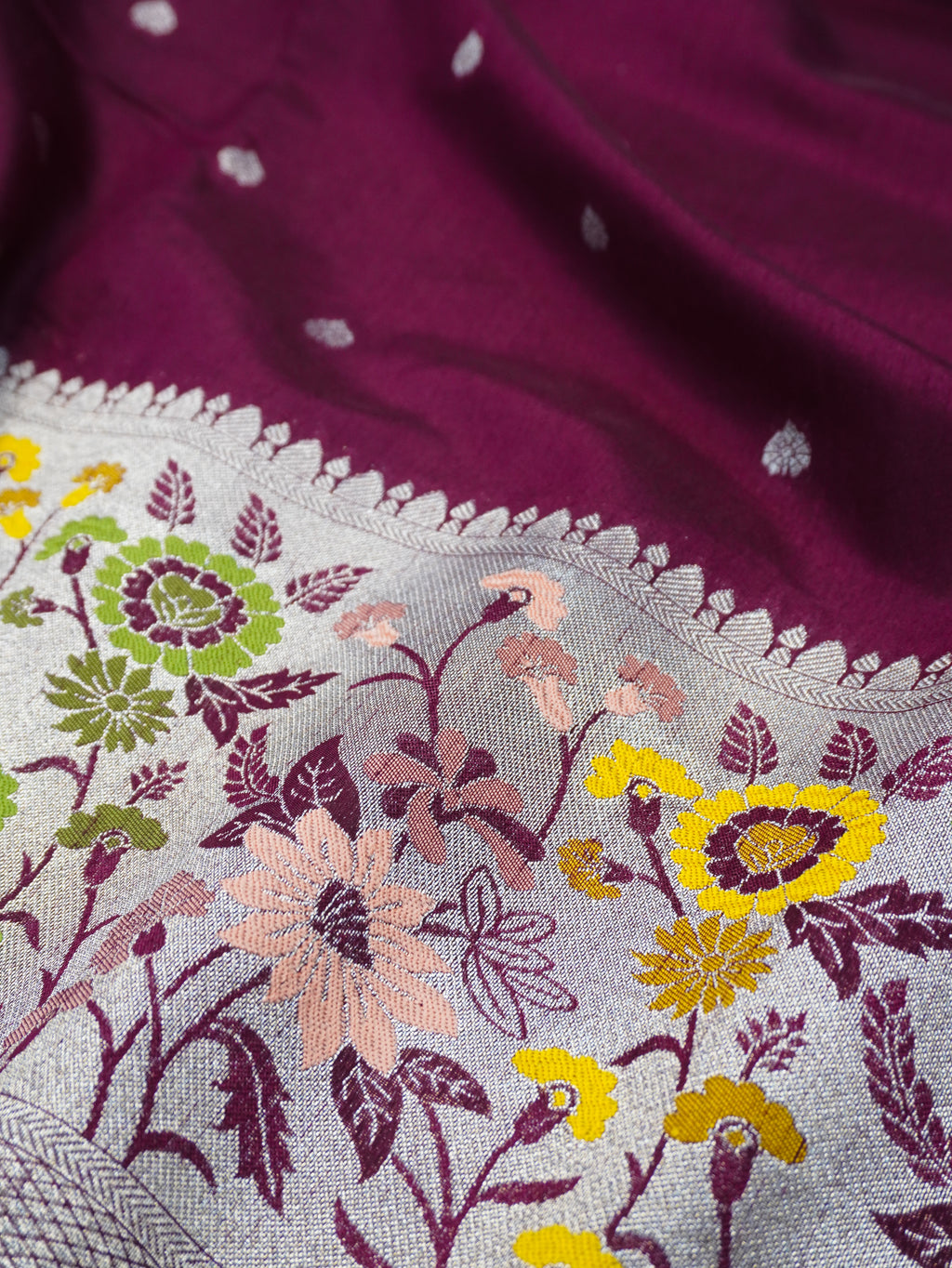 Banarasi Soft Silk Saree with Paithani Border