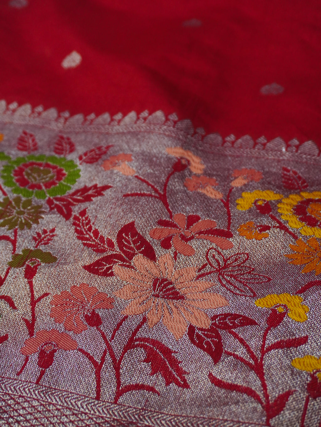 Banarasi Soft Silk Saree with Paithani Border