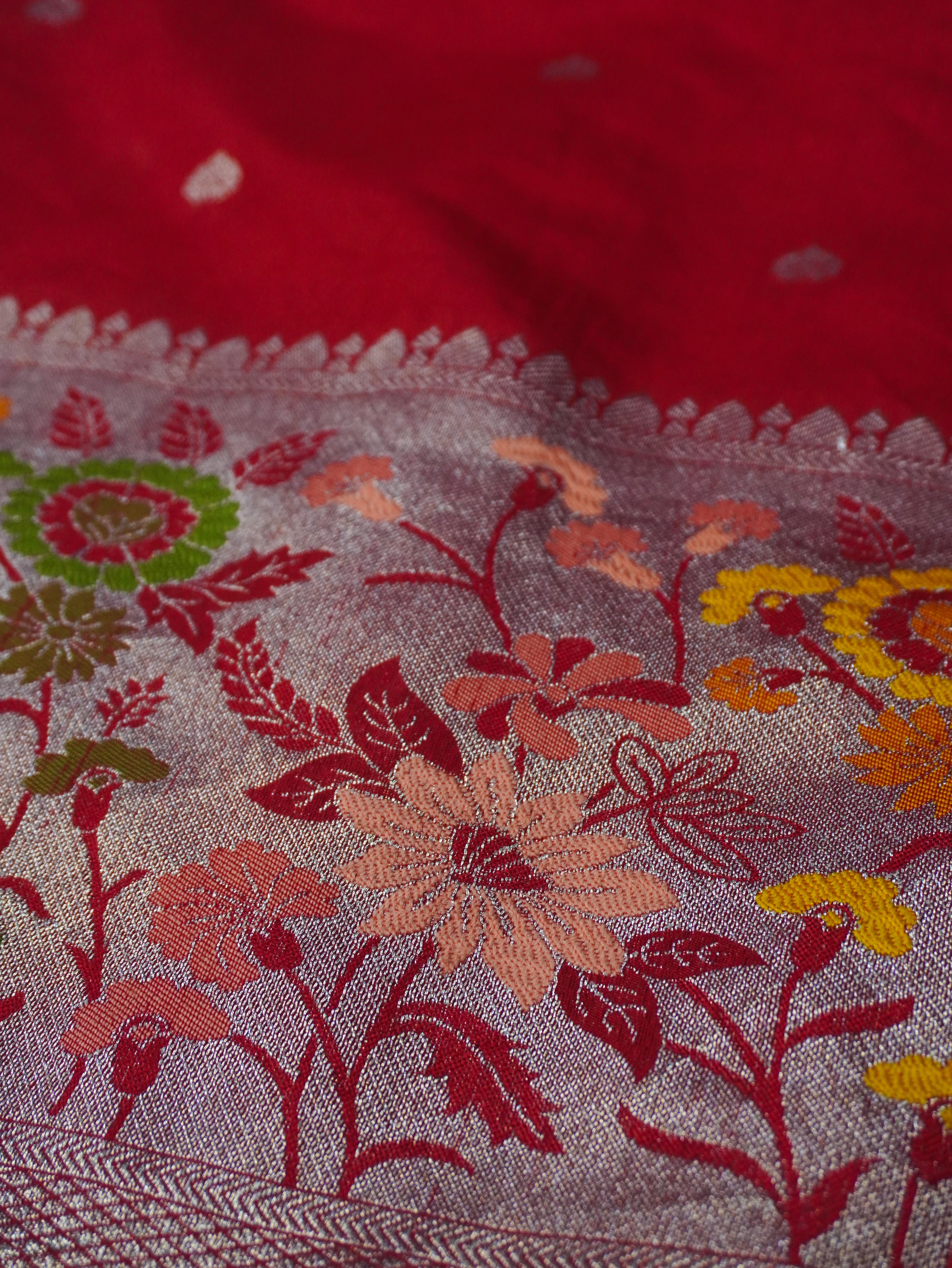 Banarasi Soft Silk Saree with Paithani Border
