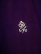 Purple Soft Silk Banarasi Saree with Silver Buti Work