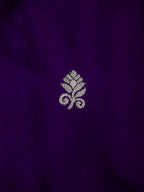 Purple Soft Silk Banarasi Saree with Silver Buti Work