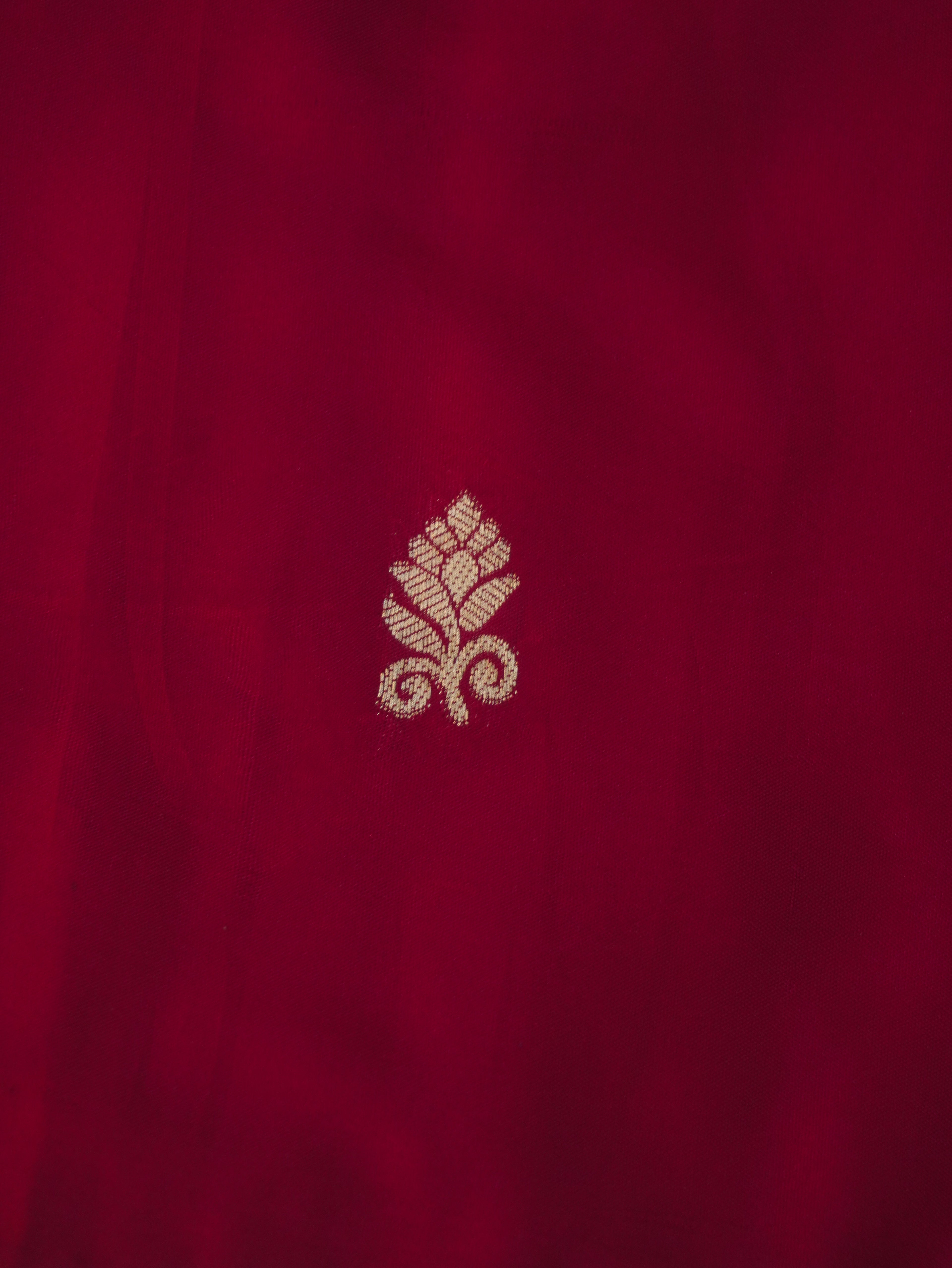 Rani Pink Soft Silk Banarasi Saree with Silver Buti Work