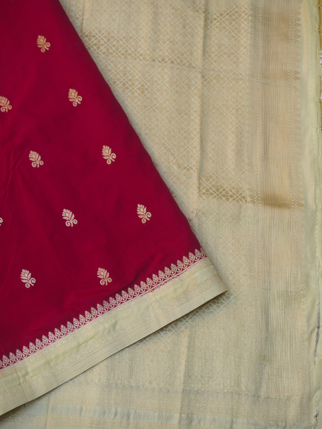 Rani Pink Soft Silk Banarasi Saree with Silver Buti Work