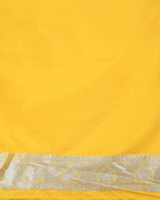 Yellow Art Silk Banarasi Saree with Zari Buti & Traditional Jaal Border