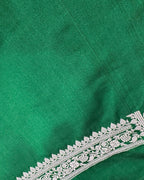 Emerald Green Banarasi Mashru Katan Silk Saree