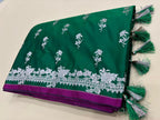 Emerald Green Banarasi Mashru Katan Silk Saree