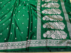 Emerald Green Banarasi Mashru Katan Silk Saree