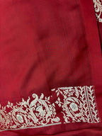 Red Banarasi Mashru Katan Silk Saree
