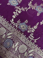 Purple Georgette Alfi Meena Saree