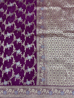 Purple Georgette Alfi Meena Saree