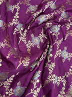 Purple Georgette Alfi Meena Saree