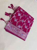 Rani Pink Georgette Alfi Meena Saree