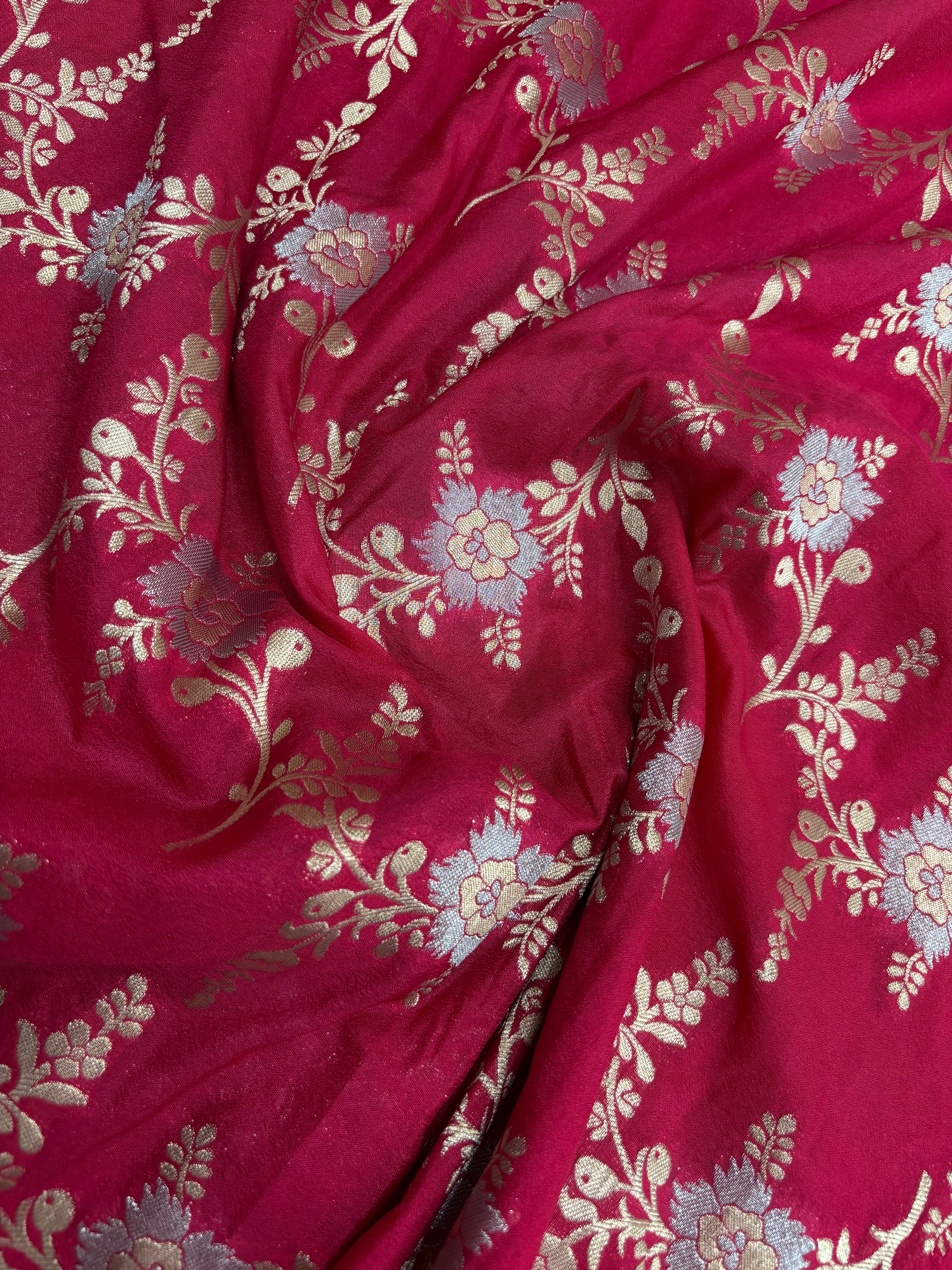 Rani Pink Georgette Alfi Meena Saree