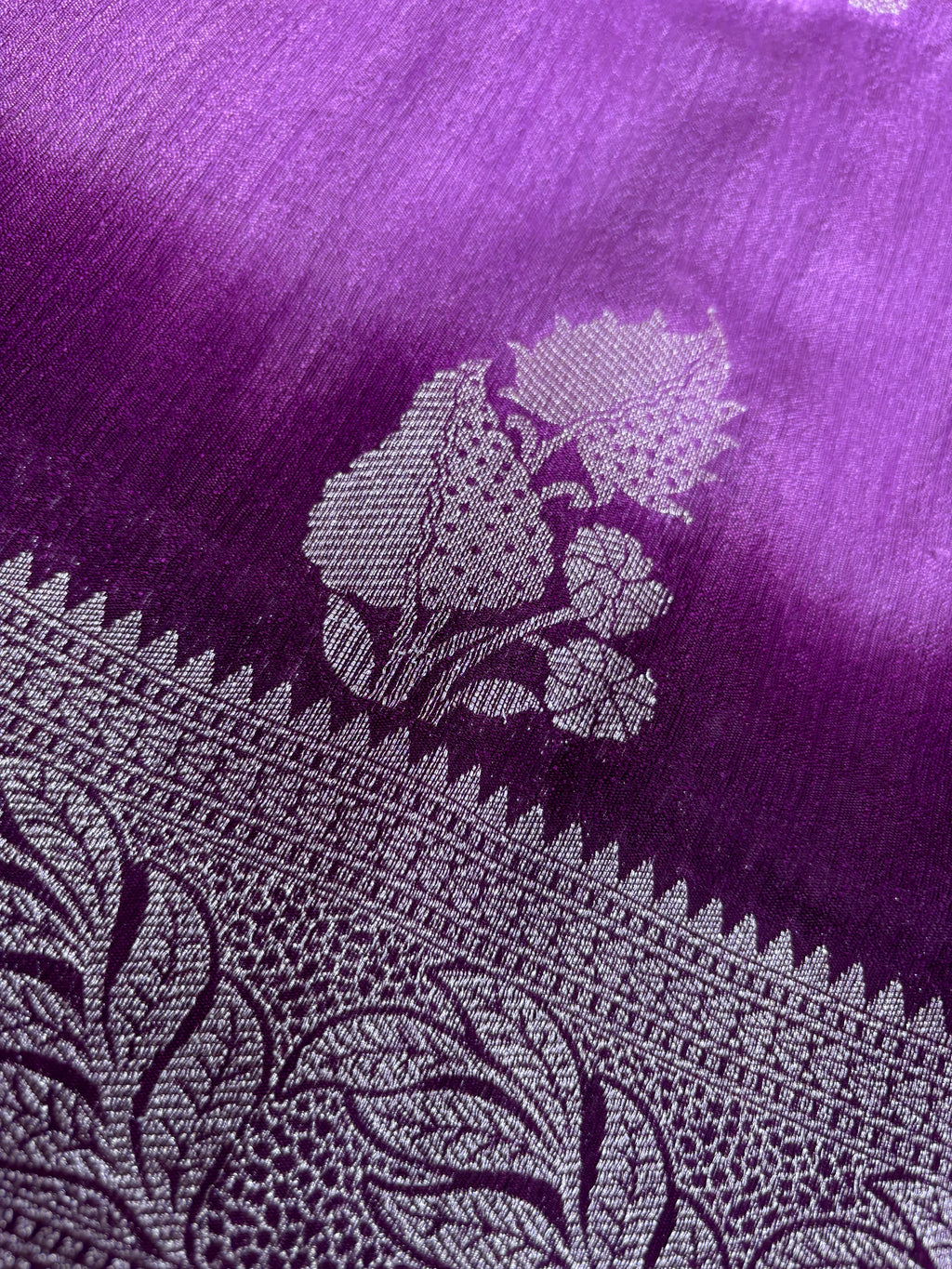 Purple Linen Khaddi Saree