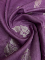 Purple Linen Khaddi Saree