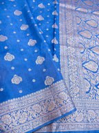 Royal Blue Banarasi Viscose Dola Silk Saree