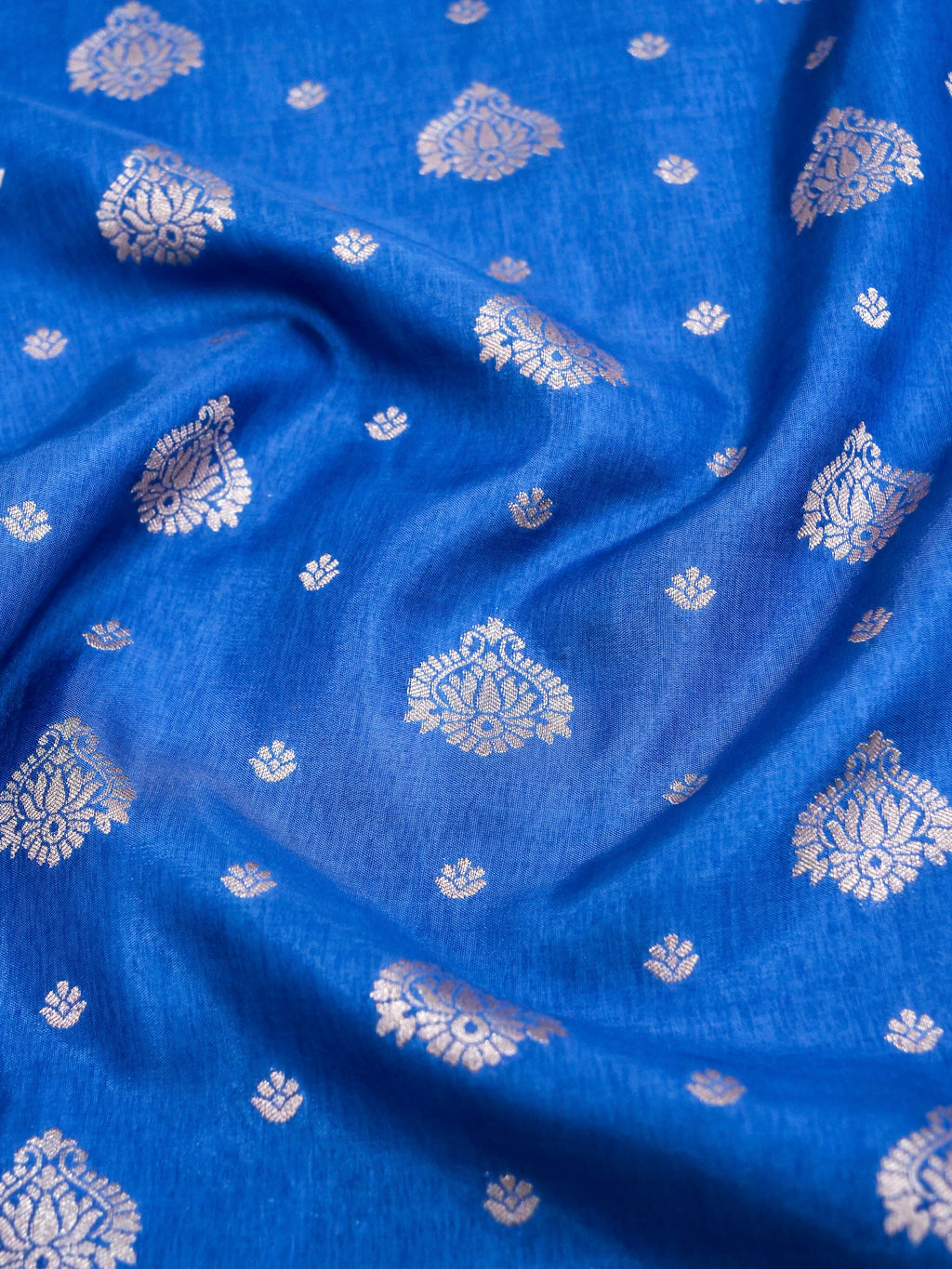 Royal Blue Banarasi Viscose Dola Silk Saree