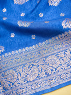Royal Blue Banarasi Viscose Dola Silk Saree