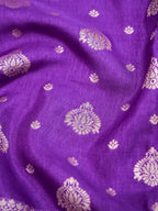 Purple Banarasi Viscose Dola Silk Saree