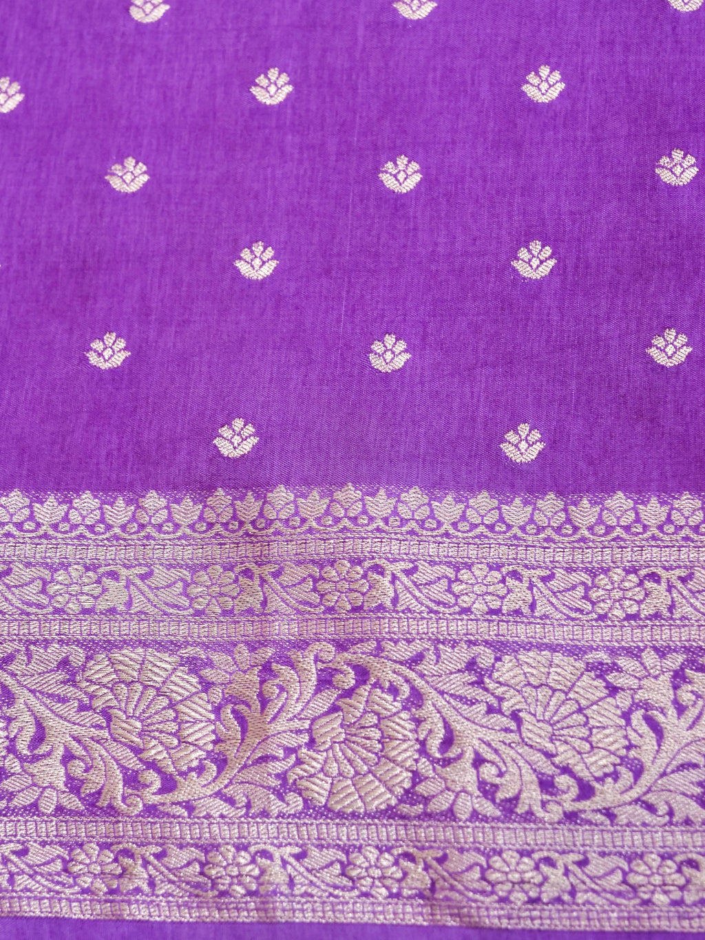 Purple Banarasi Viscose Dola Silk Saree
