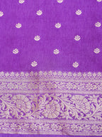 Purple Banarasi Viscose Dola Silk Saree
