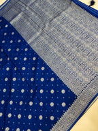 Royal Blue Banarasi Viscose Dola Silk Saree