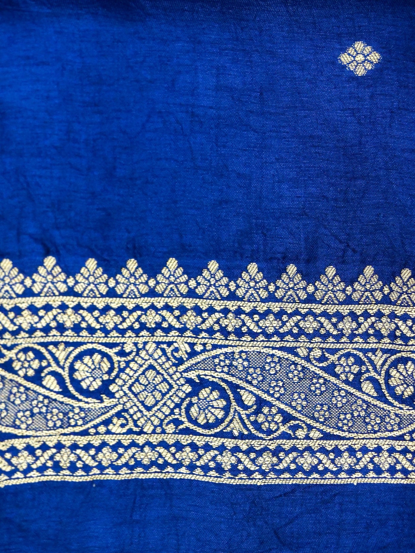 Navy Blue Banarasi silk saree