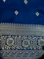 Midnight Blue Banarasi Viscose Dola Silk Saree