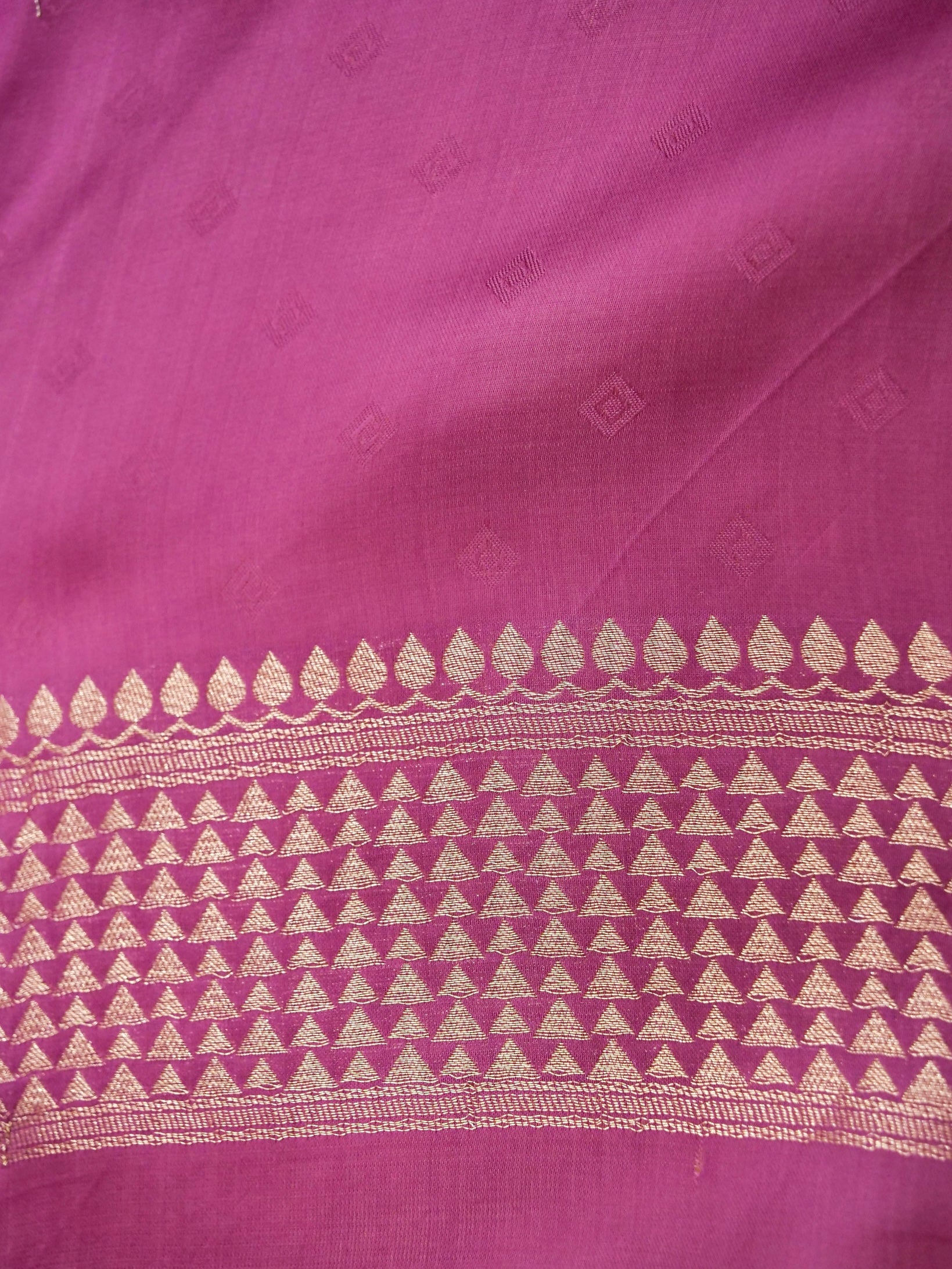 Wine Violet Banarasi silk saree