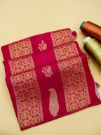 Rani Pink Banarasi Viscose Dola Silk Saree