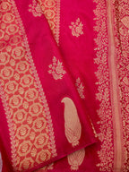 Rani Pink Banarasi Viscose Dola Silk Saree