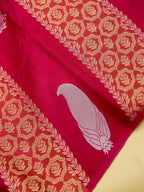 Rani Pink Banarasi Viscose Dola Silk Saree