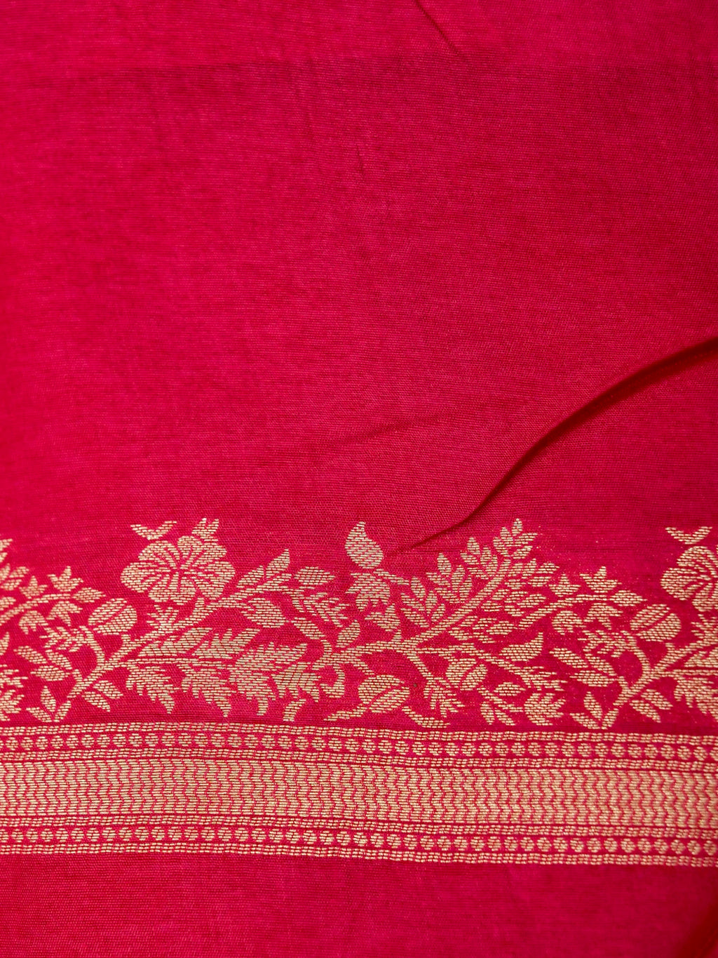 Rani Pink Banarasi Viscose Dola Silk Saree