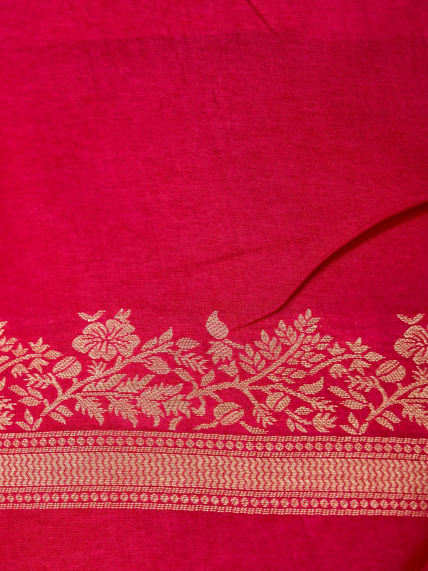 Rani Pink Banarasi Viscose Dola Silk Saree