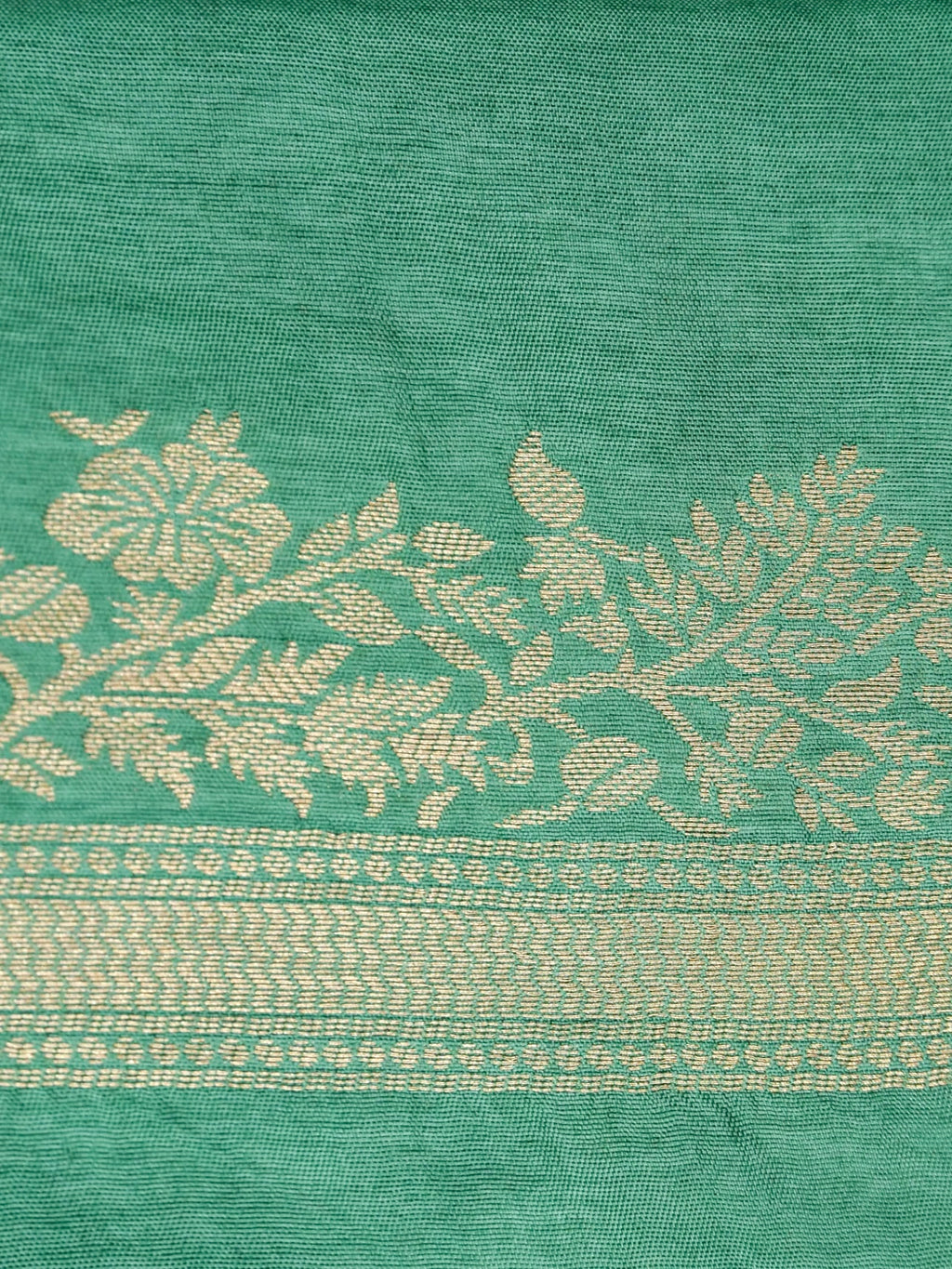 Sea Green Banarasi Viscose Dola Silk Saree
