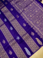 Royal Purple Banarasi Viscose Dola Silk Saree