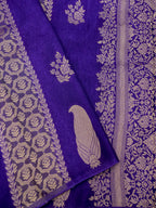 Royal Purple Banarasi Viscose Dola Silk Saree