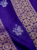 Royal Purple Banarasi Viscose Dola Silk Saree