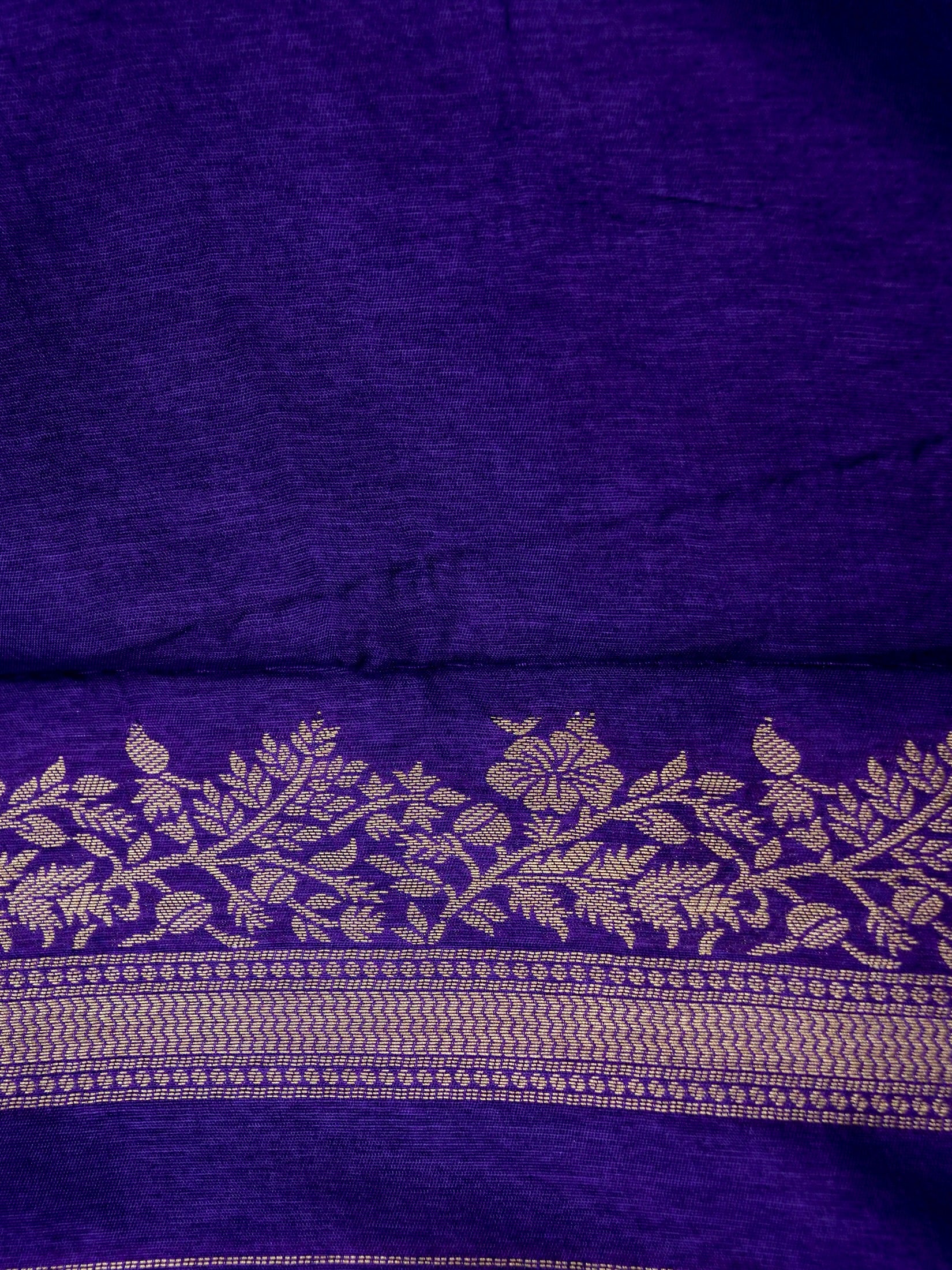 Royal Purple Banarasi Viscose Dola Silk Saree
