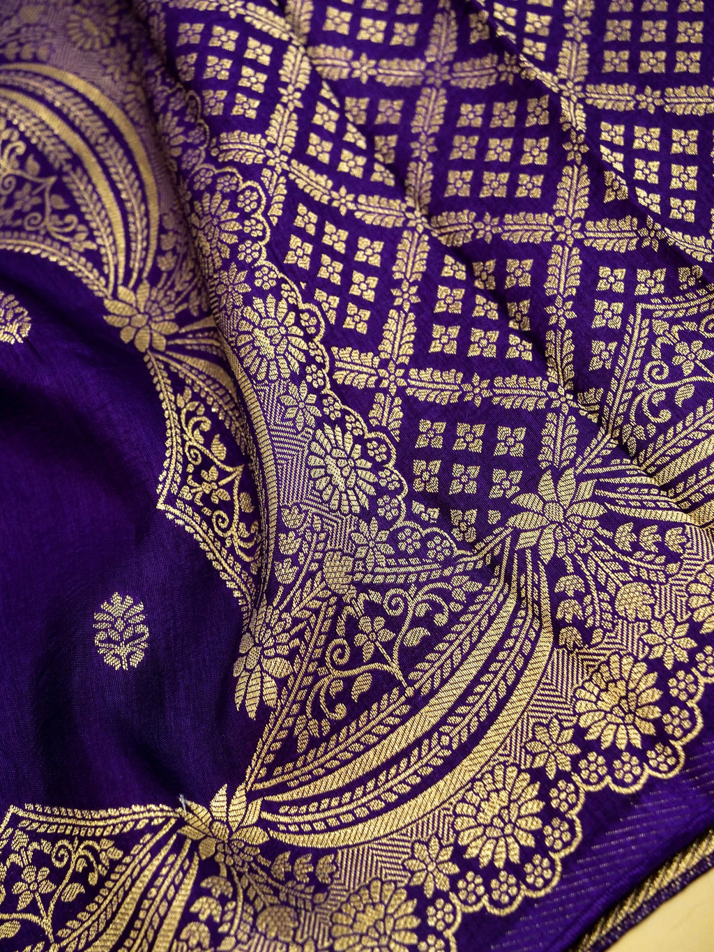 Royal Blue Banarasi Viscose Dola Silk Saree