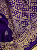 Royal Blue Banarasi Viscose Dola Silk Saree