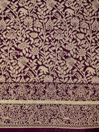 Deep Wine Banarasi Viscose Silk Saree