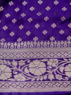 Sunset Orange Banarasi Viscose Chinon Saree