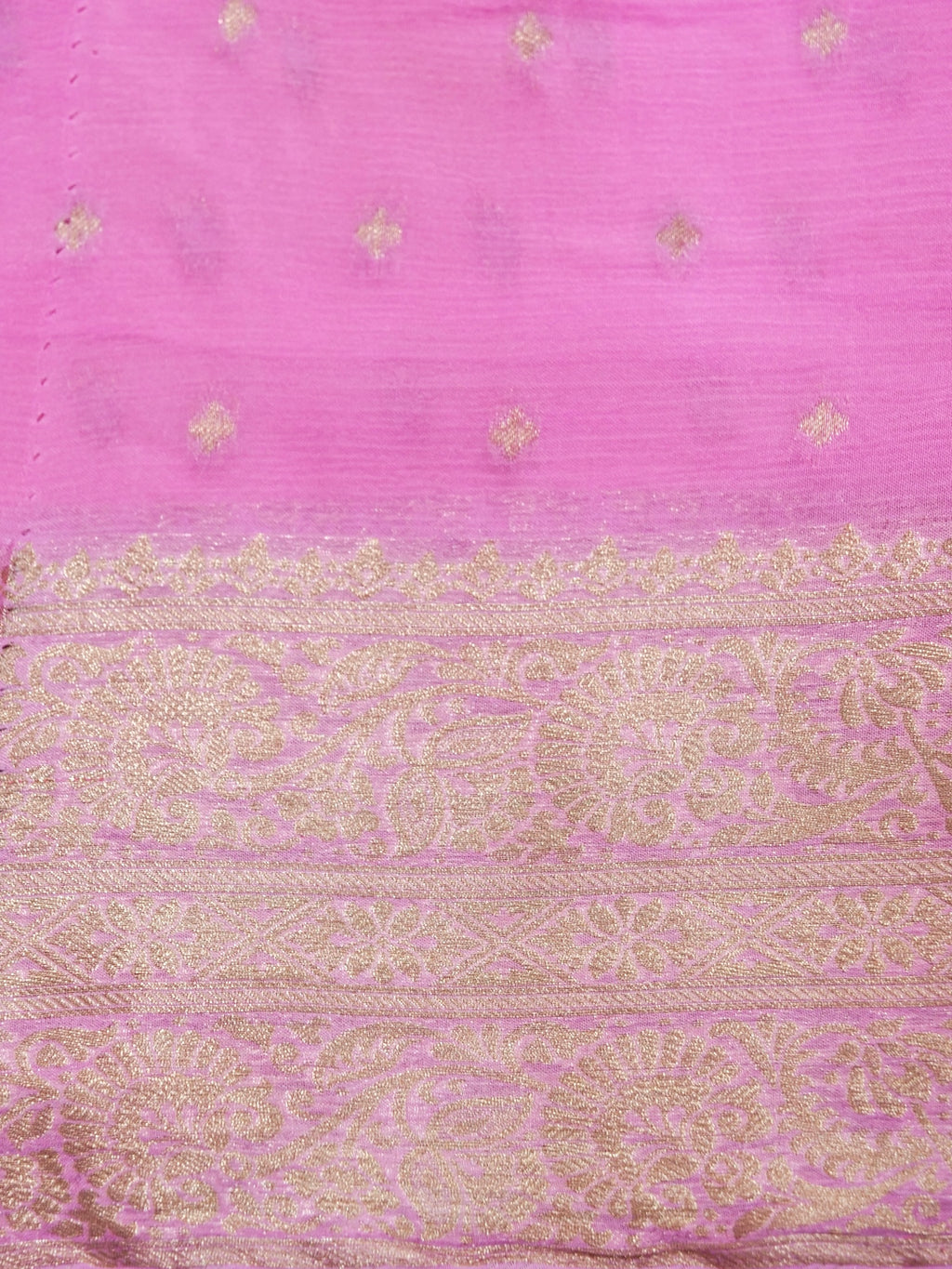 Orange Banarasi Viscose Chinon Silk Saree