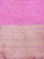 Orange Banarasi Viscose Chinon Silk Saree