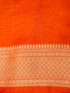Tangerine Orange Banarasi Viscose Dola Silk Saree