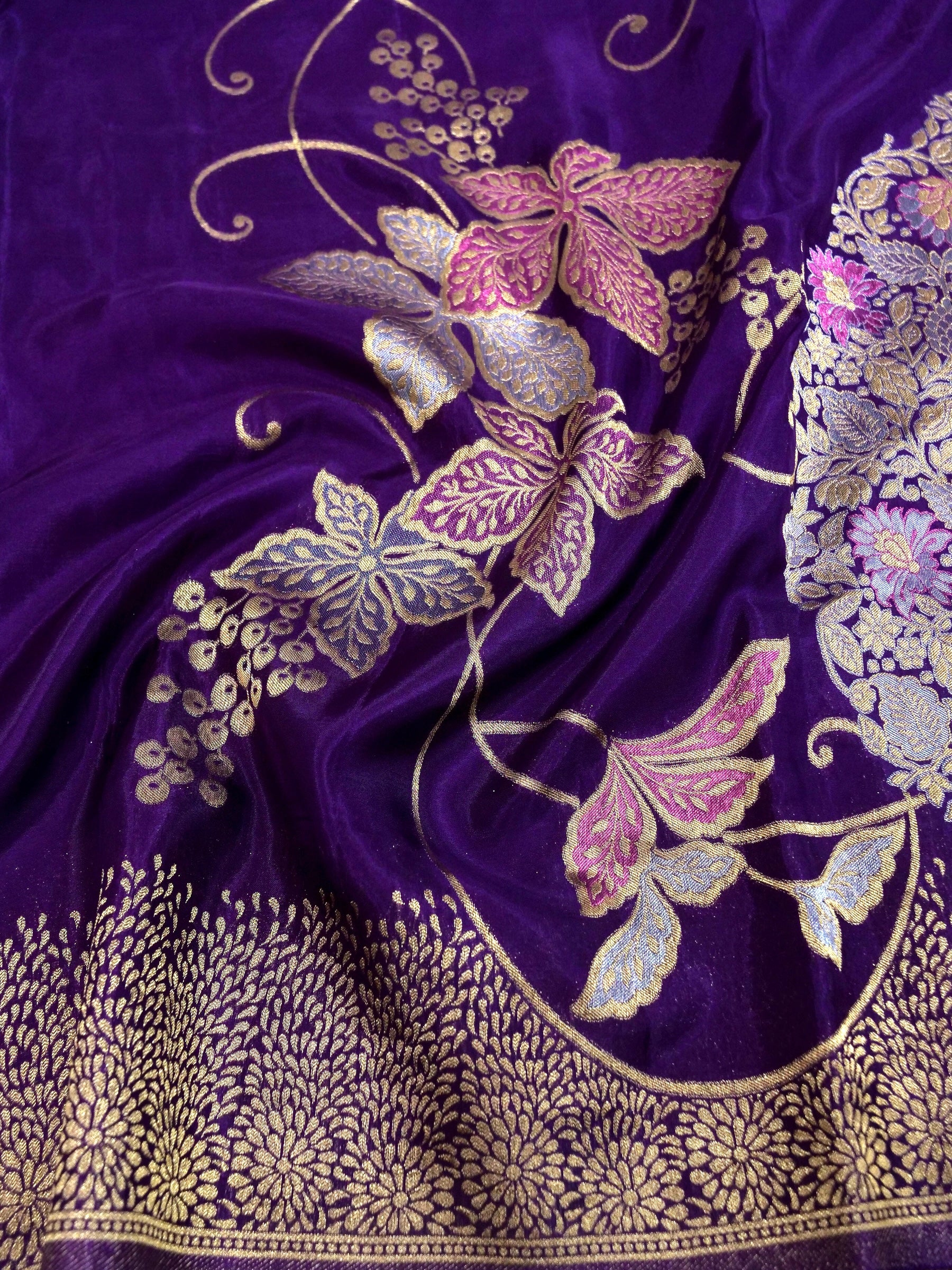 Royal Purple Viscose Saree